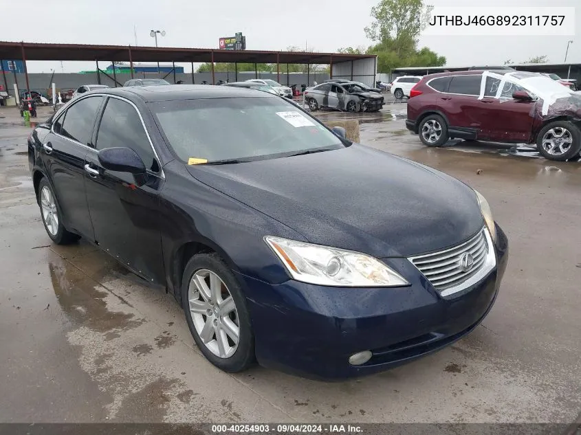 2009 Lexus Es 350 VIN: JTHBJ46G892311757 Lot: 40254903