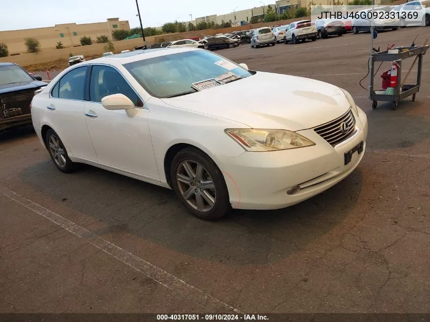 2009 Lexus Es 350 VIN: JTHBJ46G092331369 Lot: 40317051