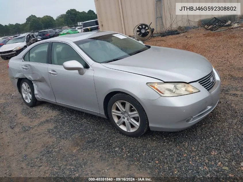 2009 Lexus Es 350 VIN: JTHBJ46G592308802 Lot: 40351840