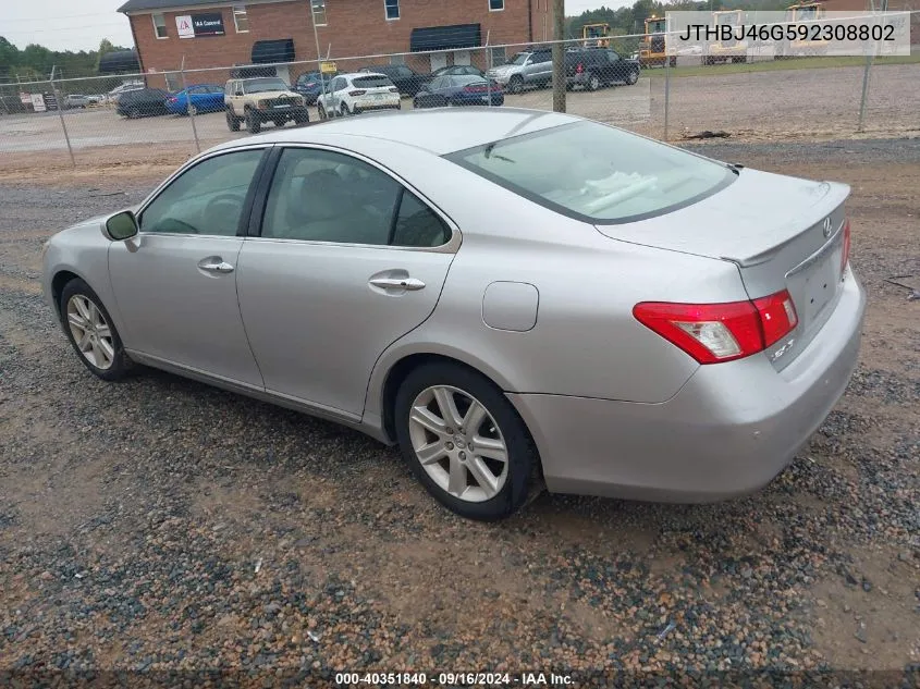 2009 Lexus Es 350 VIN: JTHBJ46G592308802 Lot: 40351840