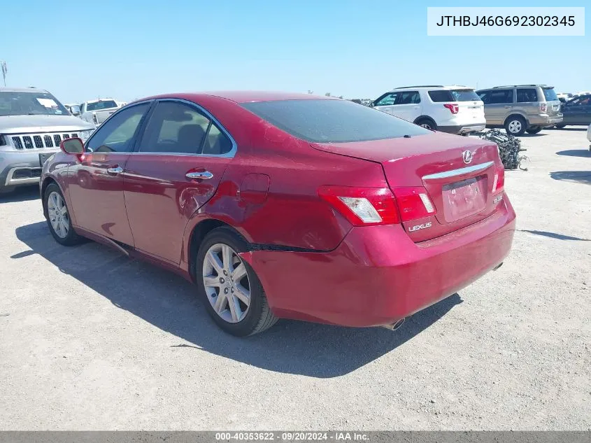 2009 Lexus Es 350 VIN: JTHBJ46G692302345 Lot: 40353622