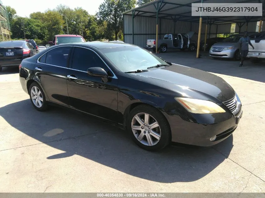 2009 Lexus Es 350 VIN: JTHBJ46G392317904 Lot: 40354830