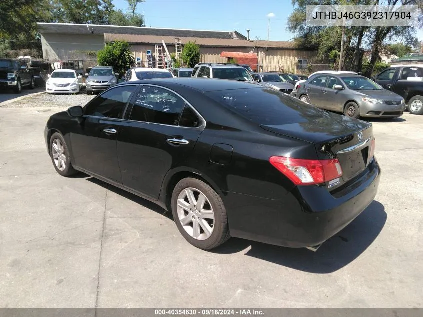 2009 Lexus Es 350 VIN: JTHBJ46G392317904 Lot: 40354830