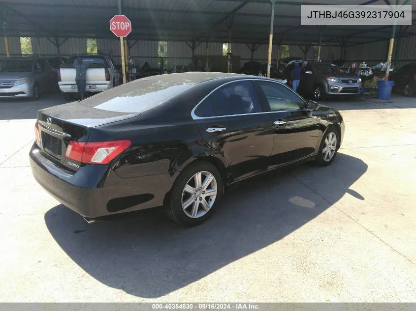 2009 Lexus Es 350 VIN: JTHBJ46G392317904 Lot: 40354830