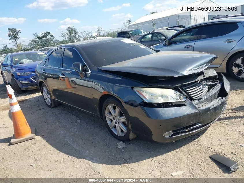 2009 Lexus Es 350 VIN: JTHBJ46G992310603 Lot: 40381644