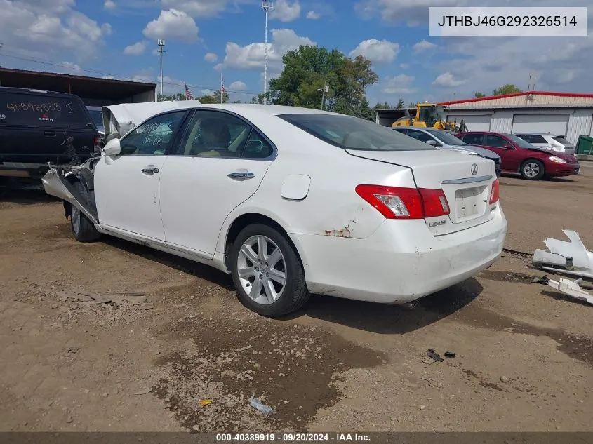 2009 Lexus Es 350 VIN: JTHBJ46G292326514 Lot: 40389919