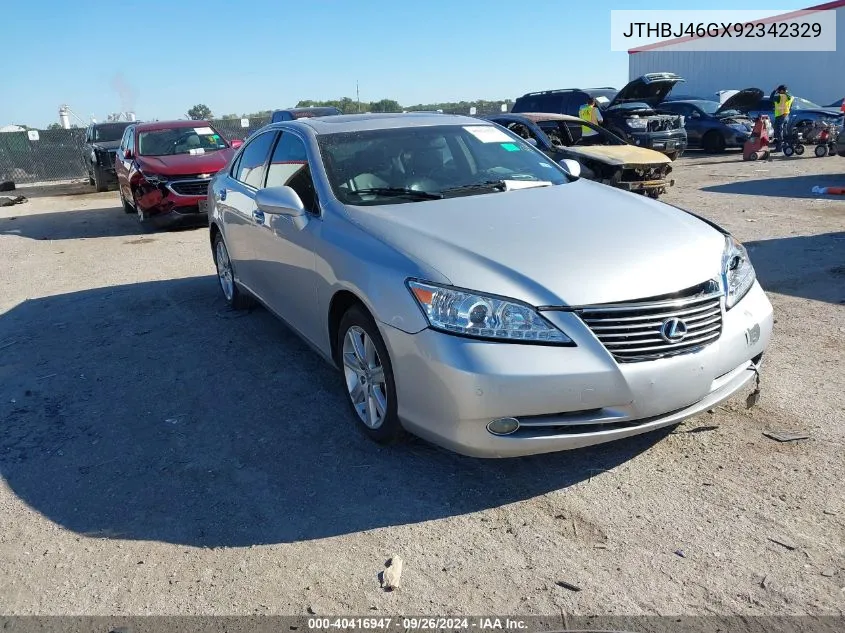 2009 Lexus Es 350 VIN: JTHBJ46GX92342329 Lot: 40416947