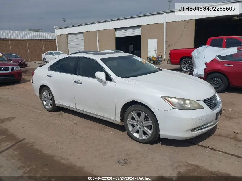 2009 Lexus Es 350 VIN: JTHBJ46G492288509 Lot: 40422328