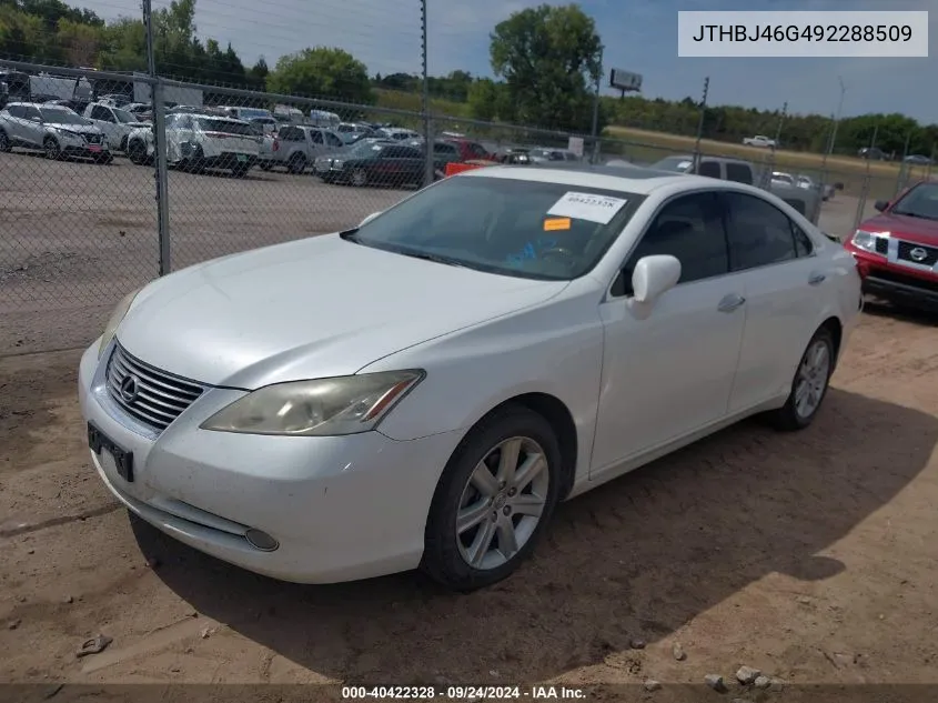 2009 Lexus Es 350 VIN: JTHBJ46G492288509 Lot: 40422328