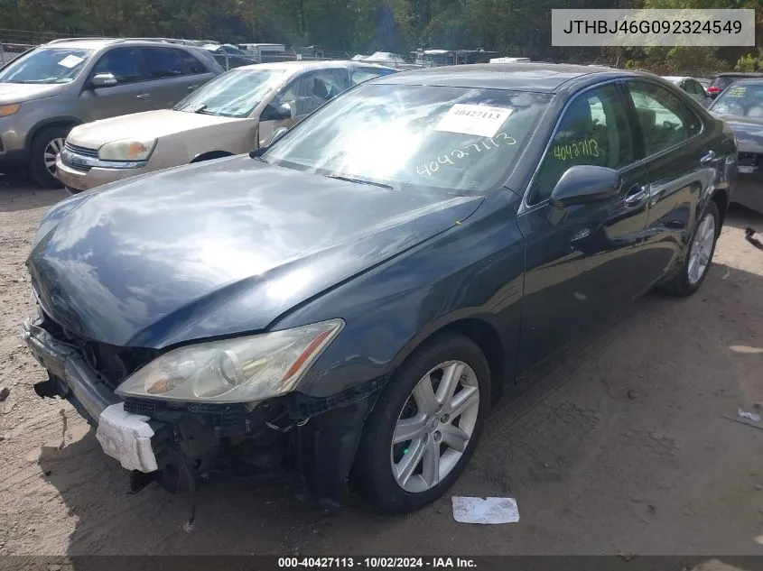 2009 Lexus Es 350 VIN: JTHBJ46G092324549 Lot: 40427113