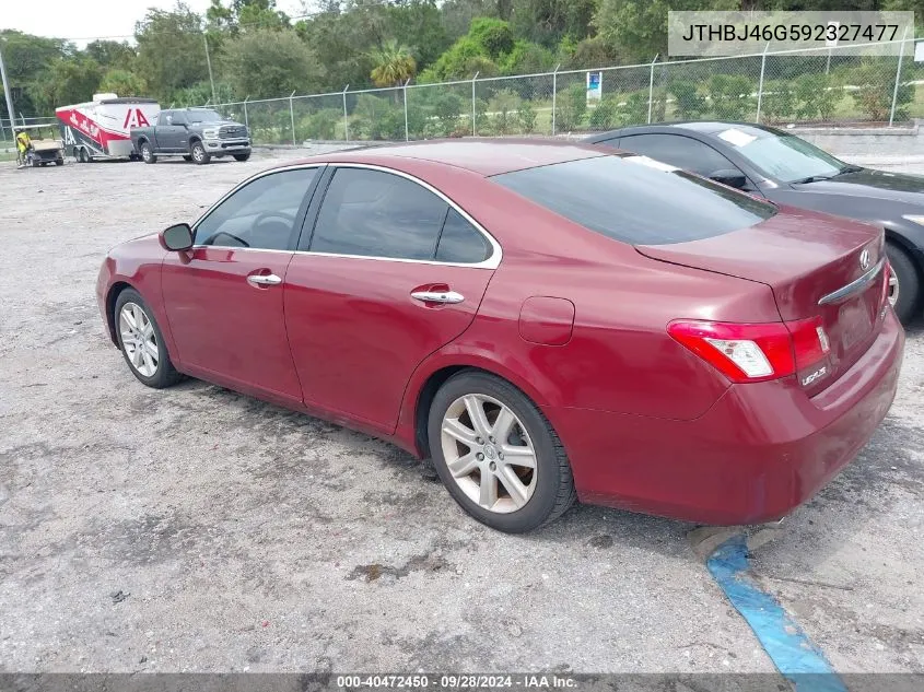 2009 Lexus Es 350 VIN: JTHBJ46G592327477 Lot: 40472450