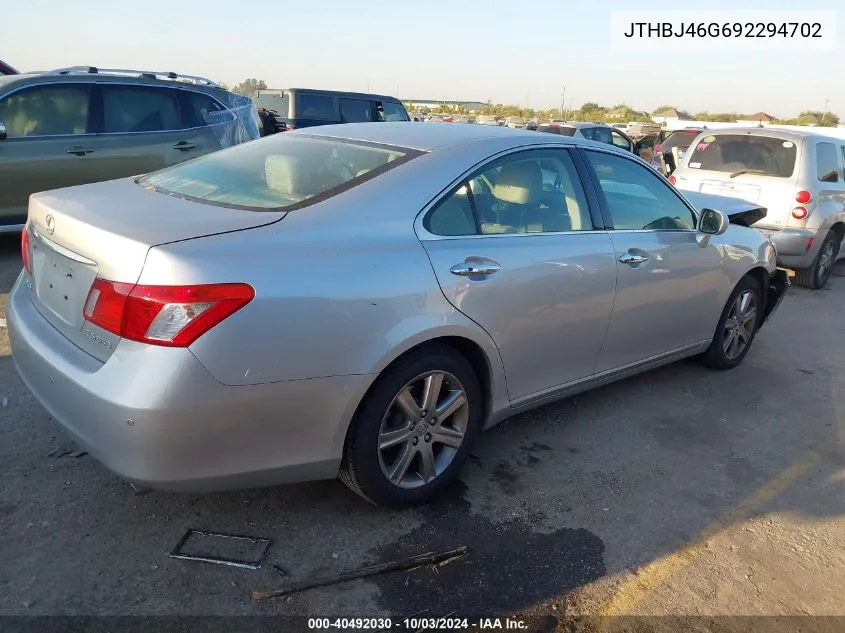 2009 Lexus Es 350 VIN: JTHBJ46G692294702 Lot: 40492030