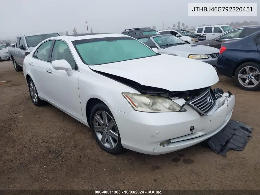 2009 Lexus Es 350 VIN: JTHBJ46G792320451 Lot: 40511303