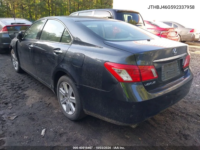 2009 Lexus Es 350 VIN: JTHBJ46G592337958 Lot: 40518467