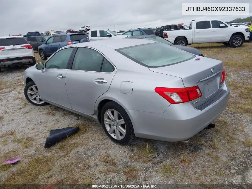 2009 Lexus Es 350 VIN: JTHBJ46GX92337633 Lot: 40525284