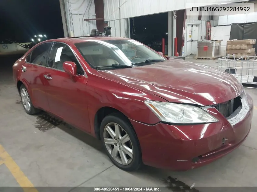 2009 Lexus Es 350 VIN: JTHBJ46G292284992 Lot: 40526451