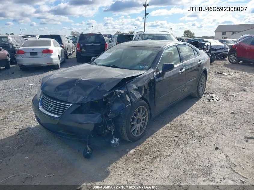 2009 Lexus Es 350 VIN: JTHBJ46G592308007 Lot: 40605672