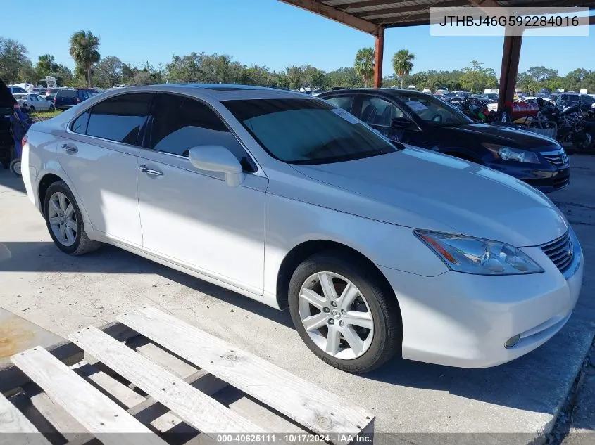 2009 Lexus Es 350 350 VIN: JTHBJ46G592284016 Lot: 40625111