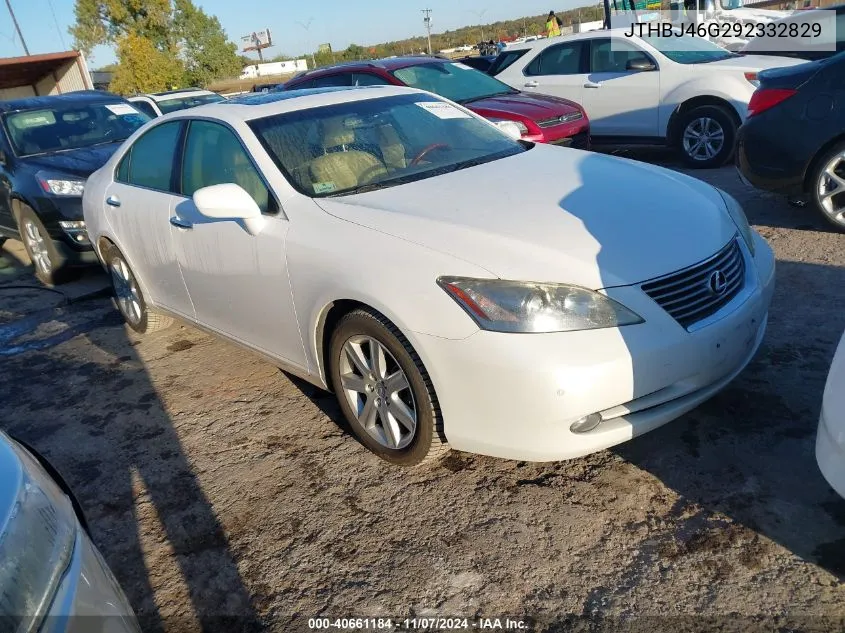 2009 Lexus Es 350 VIN: JTHBJ46G292332829 Lot: 40661184