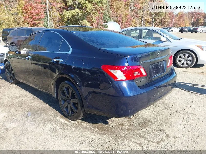 2009 Lexus Es 350 VIN: JTHBJ46G892312553 Lot: 40675922