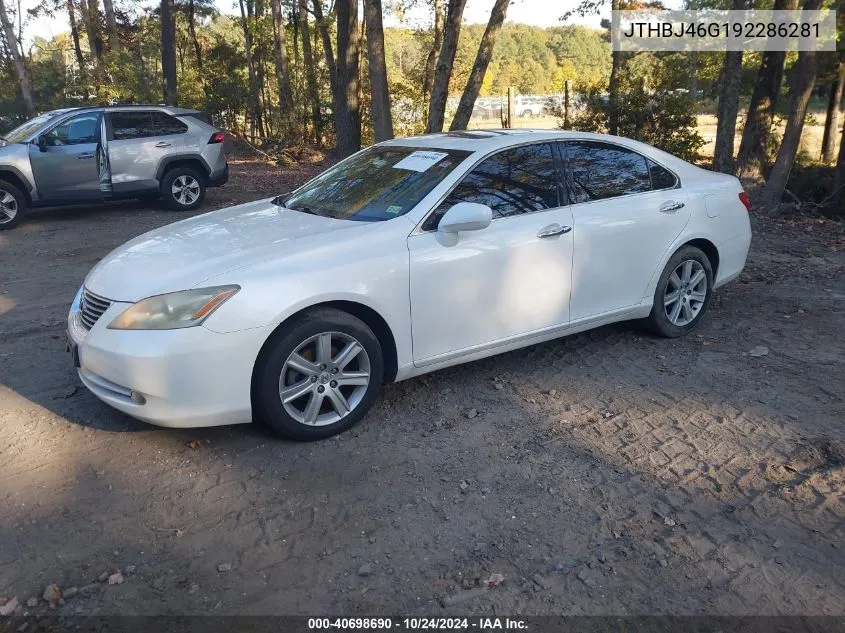 2009 Lexus Es 350 VIN: JTHBJ46G192286281 Lot: 40698690