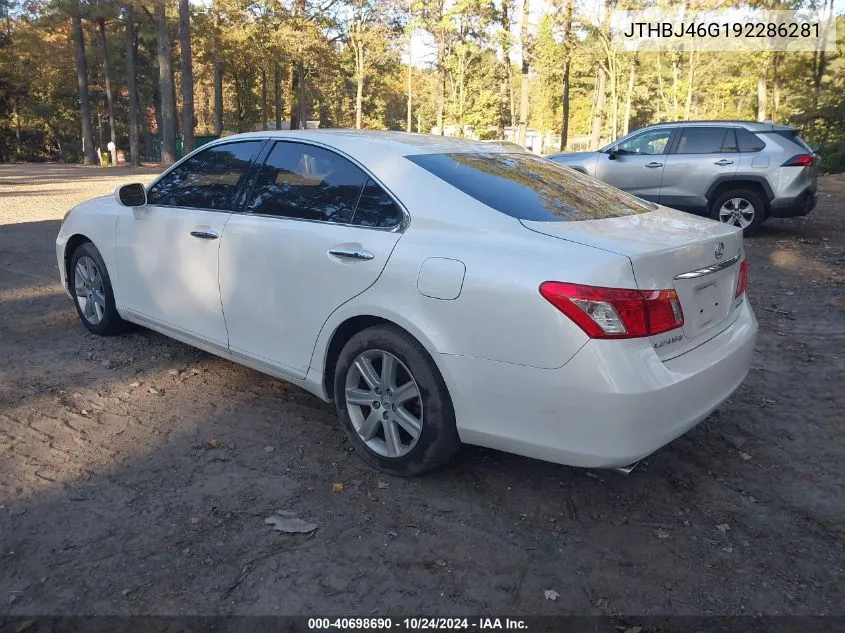 2009 Lexus Es 350 VIN: JTHBJ46G192286281 Lot: 40698690