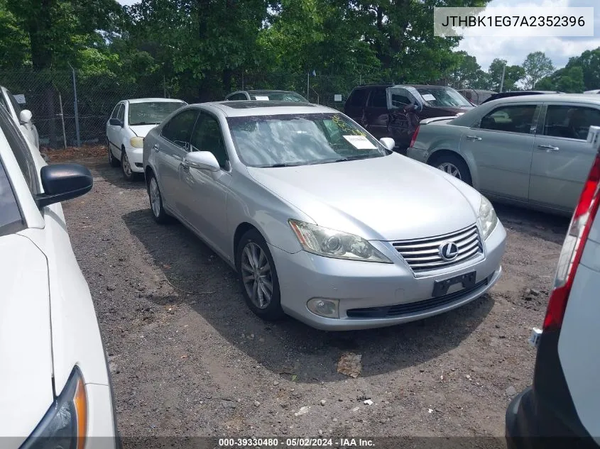 2010 Lexus Es 350 VIN: JTHBK1EG7A2352396 Lot: 39330480