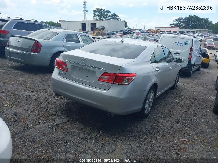 2010 Lexus Es 350 VIN: JTHBK1EG7A2352396 Lot: 39330480