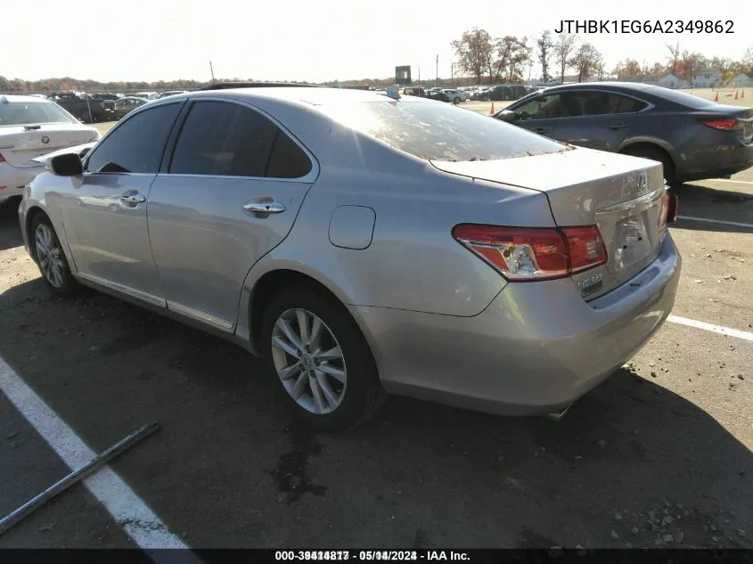 2010 Lexus Es 350 VIN: JTHBK1EG6A2349862 Lot: 39414817