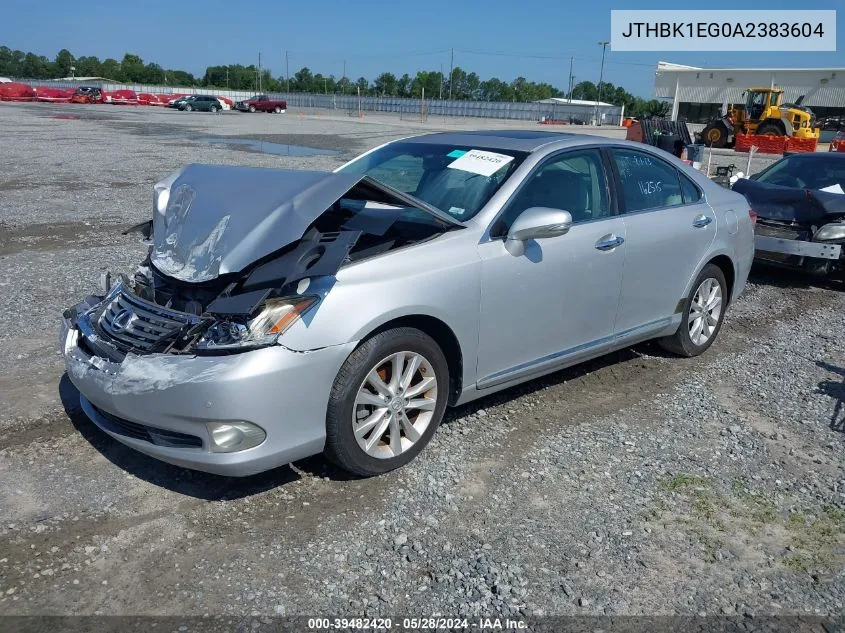 2010 Lexus Es 350 VIN: JTHBK1EG0A2383604 Lot: 39482420