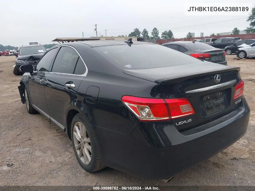 JTHBK1EG6A2388189 2010 Lexus Es 350