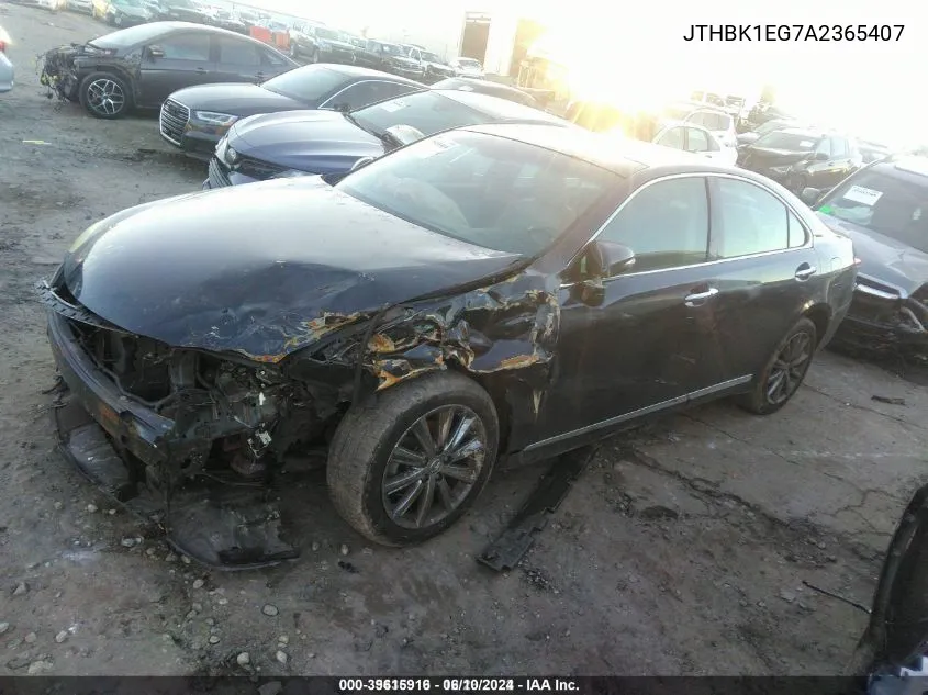 JTHBK1EG7A2365407 2010 Lexus Es 350