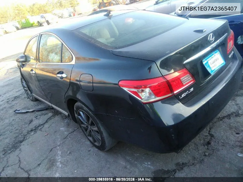 2010 Lexus Es 350 VIN: JTHBK1EG7A2365407 Lot: 39615916