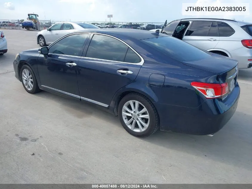 2010 Lexus Es 350 VIN: JTHBK1EG0A2383005 Lot: 40057488