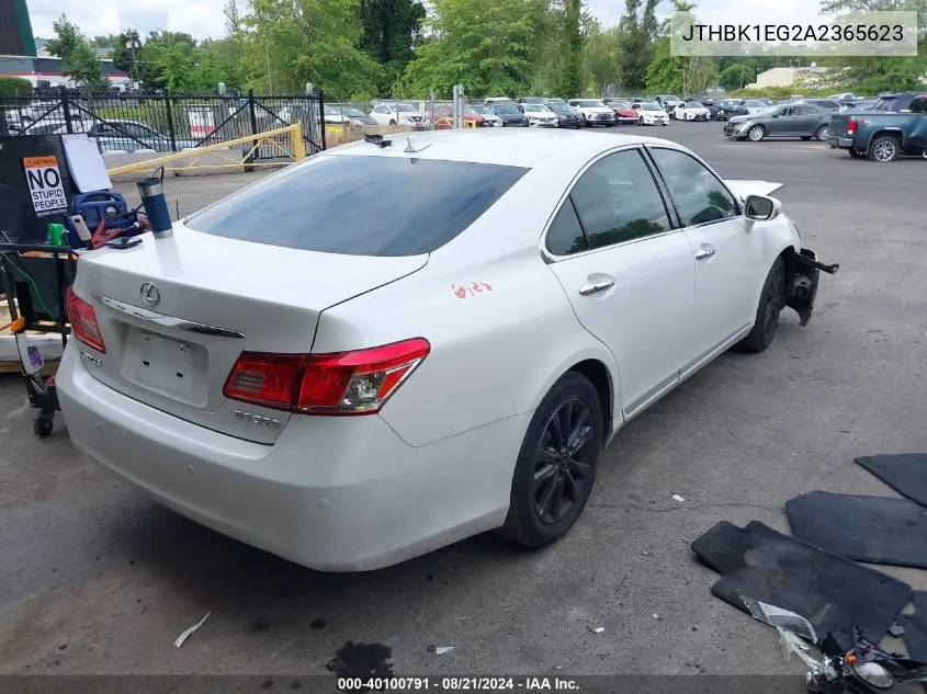 2010 Lexus Es 350 VIN: JTHBK1EG2A2365623 Lot: 40100791