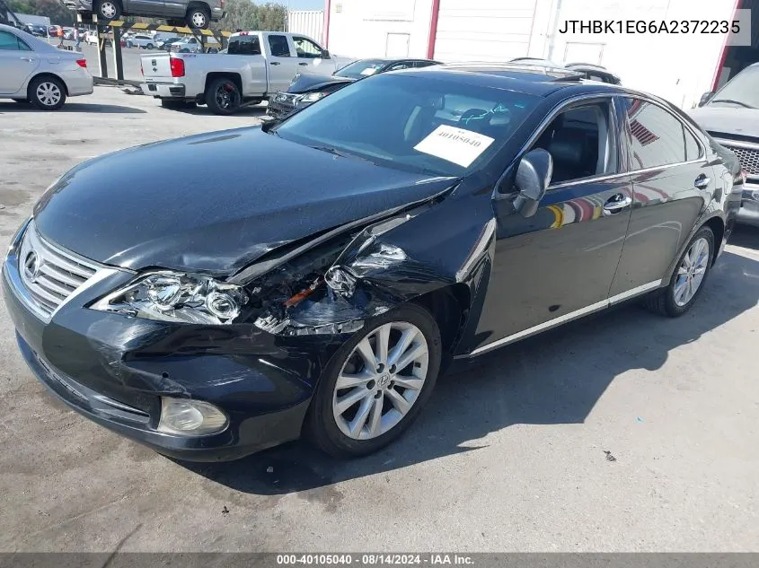 2010 Lexus Es 350 VIN: JTHBK1EG6A2372235 Lot: 40105040