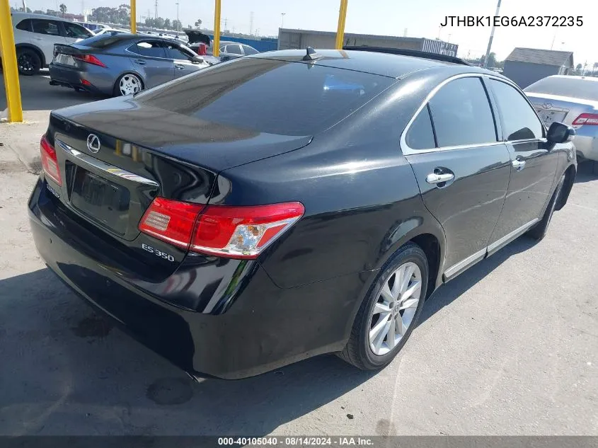 2010 Lexus Es 350 VIN: JTHBK1EG6A2372235 Lot: 40105040