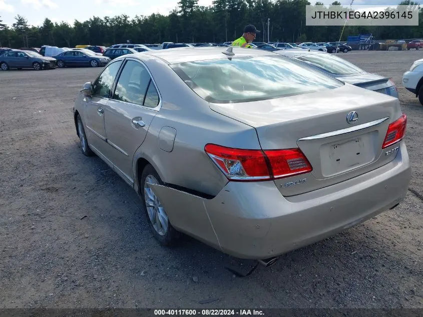 2010 Lexus Es 350 VIN: JTHBK1EG4A2396145 Lot: 40117600