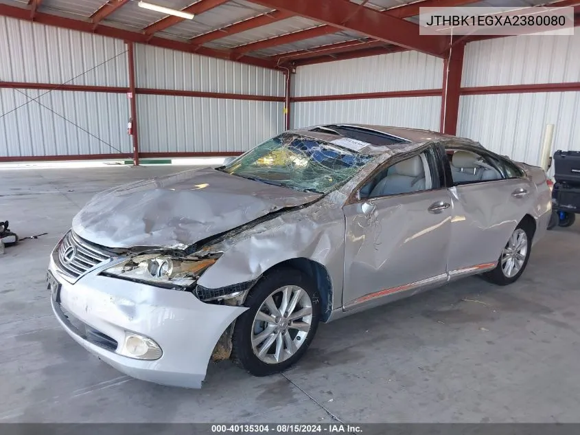 2010 Lexus Es 350 VIN: JTHBK1EGXA2380080 Lot: 40135304