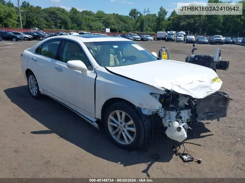 JTHBK1EG2A2410642 2010 Lexus Es 350