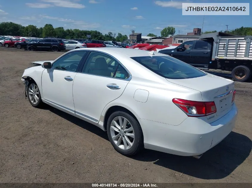 2010 Lexus Es 350 VIN: JTHBK1EG2A2410642 Lot: 40149734