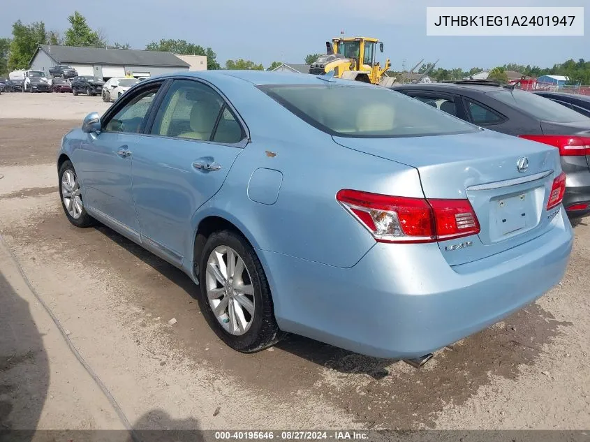 2010 Lexus Es 350 VIN: JTHBK1EG1A2401947 Lot: 40195646