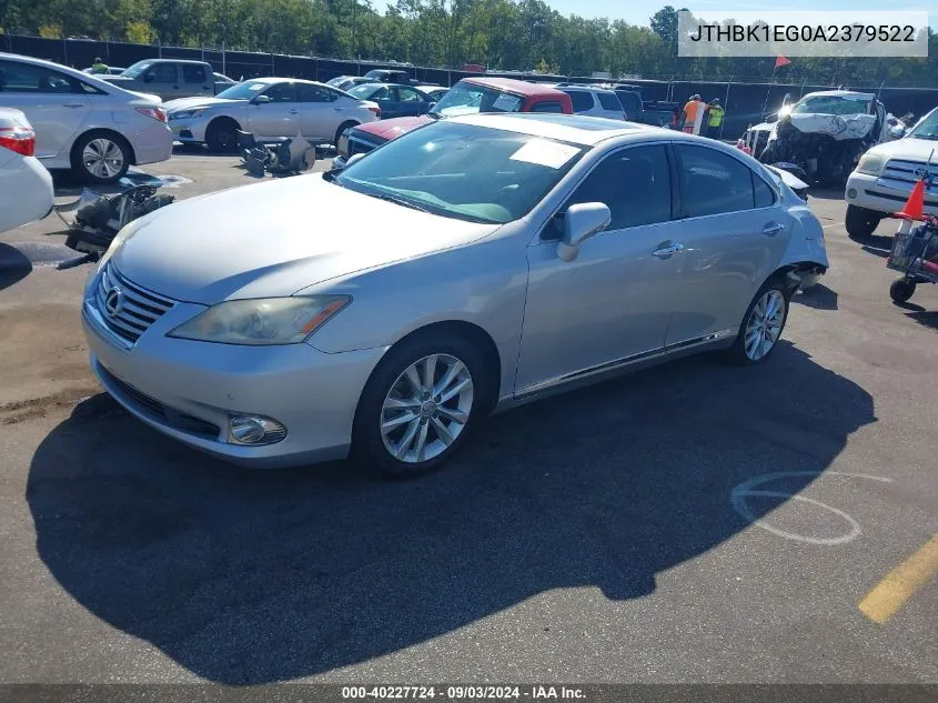 2010 Lexus Es 350 VIN: JTHBK1EG0A2379522 Lot: 40227724