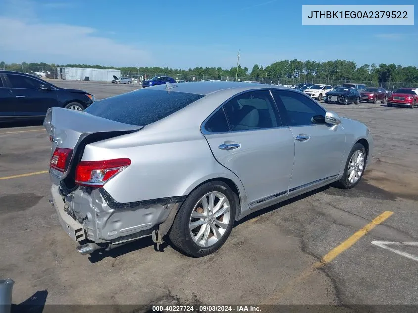 2010 Lexus Es 350 VIN: JTHBK1EG0A2379522 Lot: 40227724