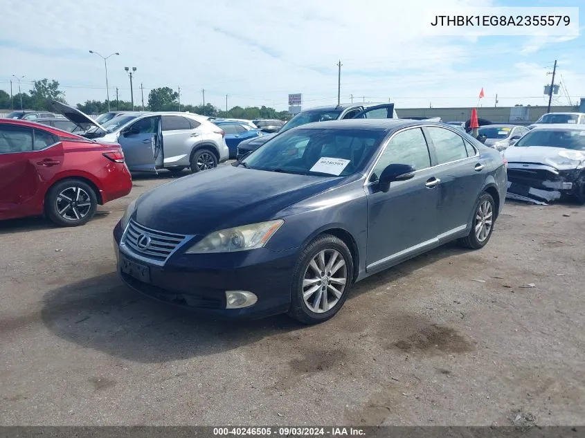 2010 Lexus Es 350 VIN: JTHBK1EG8A2355579 Lot: 40246505