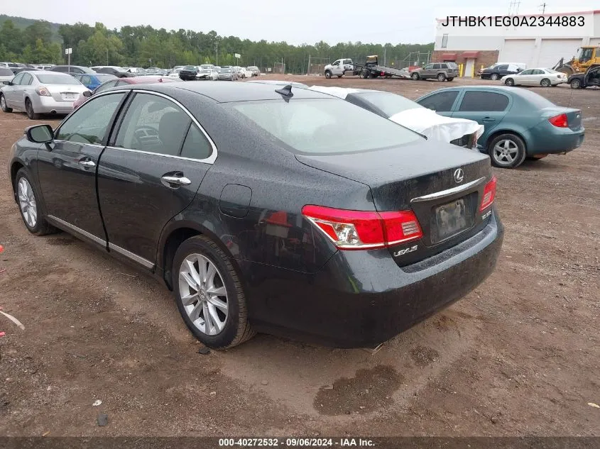 2010 Lexus Es 350 VIN: JTHBK1EG0A2344883 Lot: 40272532