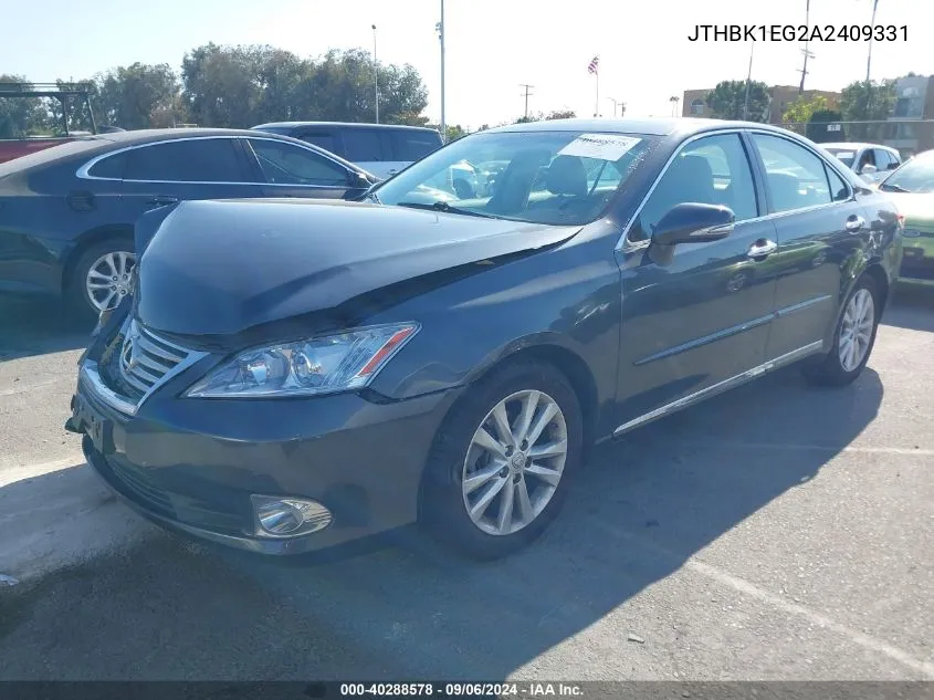 JTHBK1EG2A2409331 2010 Lexus Es 350