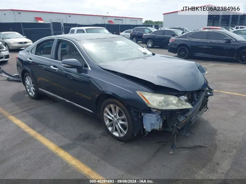 2010 Lexus Es 350 VIN: JTHBK1EG6A2384966 Lot: 40291693