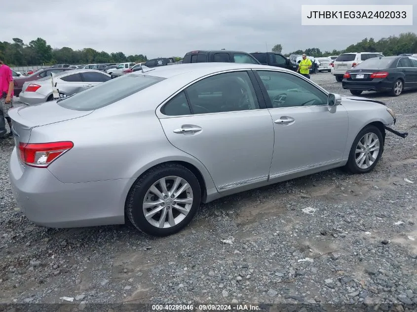 2010 Lexus Es 350 VIN: JTHBK1EG3A2402033 Lot: 40299046