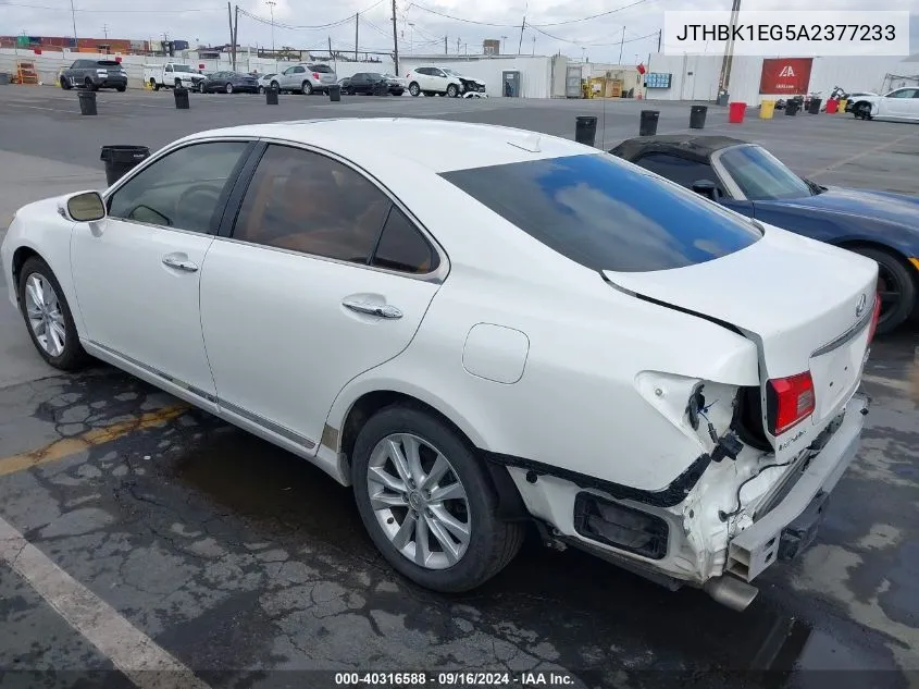 2010 Lexus Es 350 350 VIN: JTHBK1EG5A2377233 Lot: 40316588